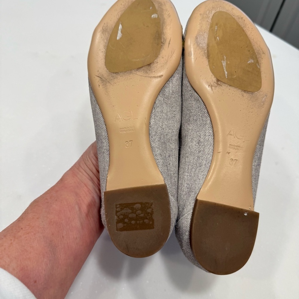 AGL Attilio Giusti Leombruni Monika Cap Toe Ballet Flats Shoes Sz US7 EU 37 - Picture 9 of 11